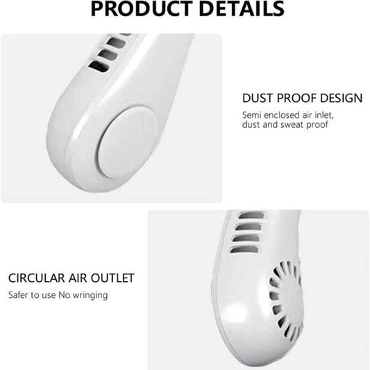 Neck Fan Portable Bladeless | Portable Rechargeable Fan Bladeless Neck Fan