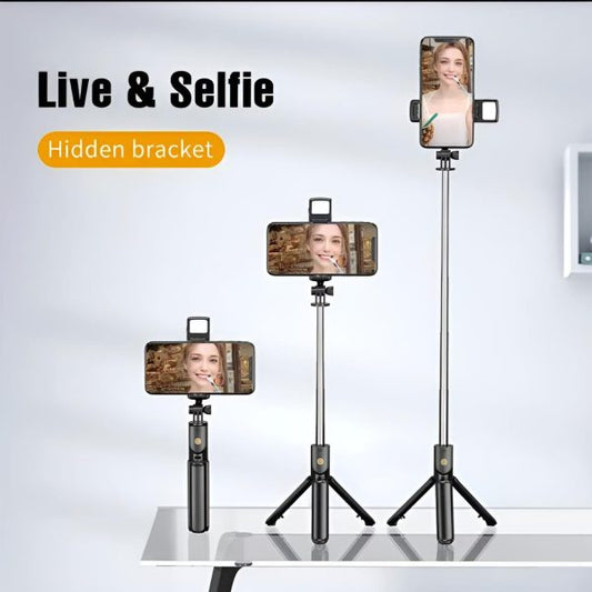 Selfie Stick With Tripod | Bluetooth Foldable Selfie Rod For Phone Action Camera Iphone