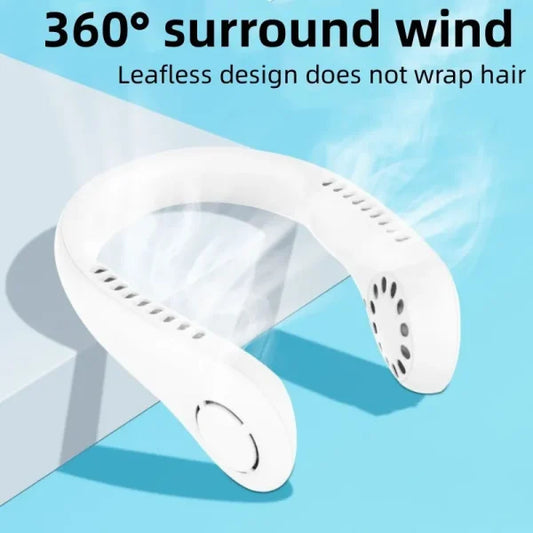 Neck Fan Portable Bladeless | Portable Rechargeable Fan Bladeless Neck Fan