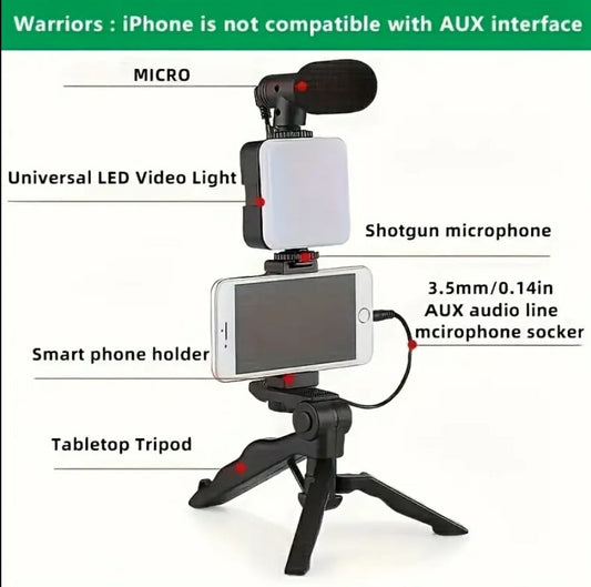 Tripod Video Blogging Kit for iPhone and Android